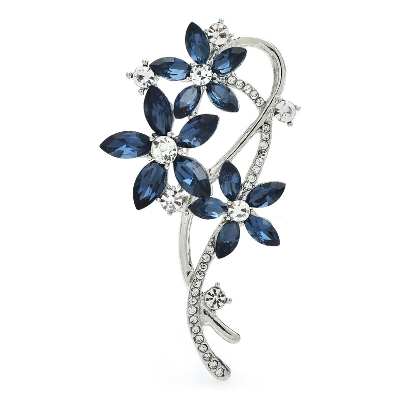 Women’s Crystal Flower Brooch Pin Rhinestone Brooches Jewelry Gift Party Wedding