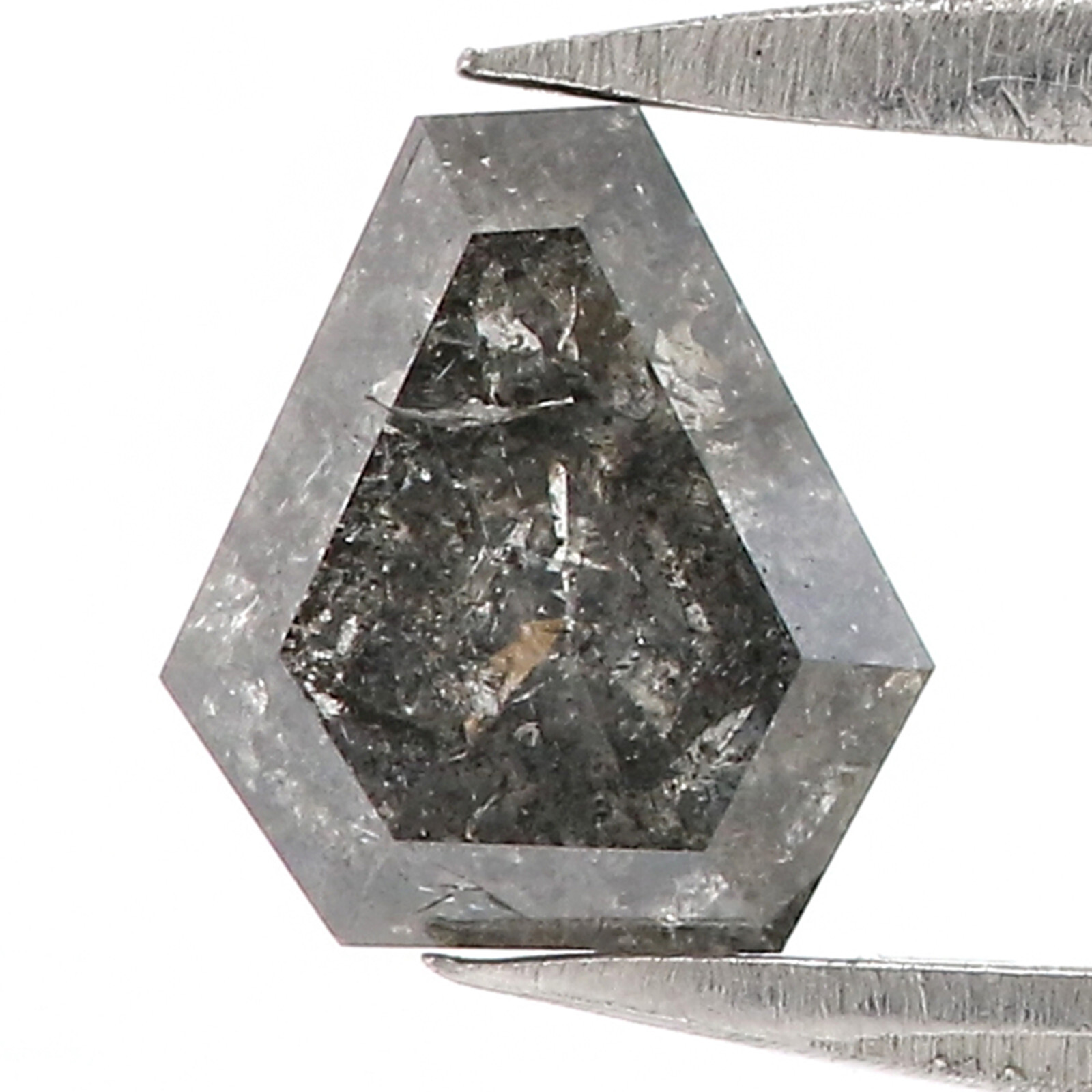 0.87 CT Natural Loose Coffin Cut Diamond 6.40 MM Salt And Pepper Diamond QL7838