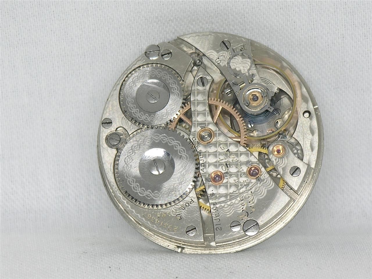 16S WALTHAM 21 JWL CRESCENT STREET WIND INDICATOR RAILROAD POCKETWATCH, RUNNING!