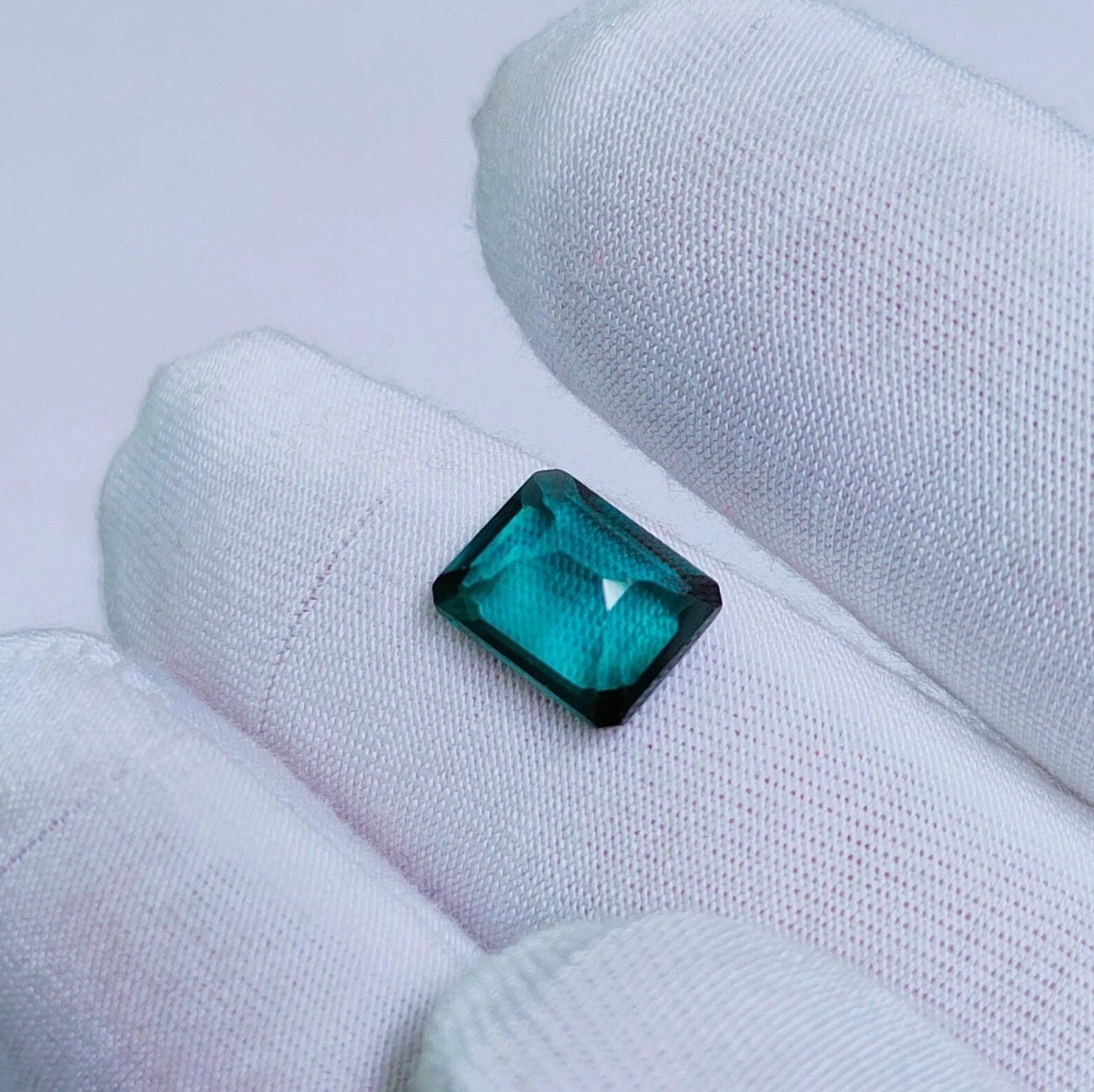 Teal Blue Sapphire Emerald Cut 8-10 Ct Natural Loose EGL Certified Gemstone