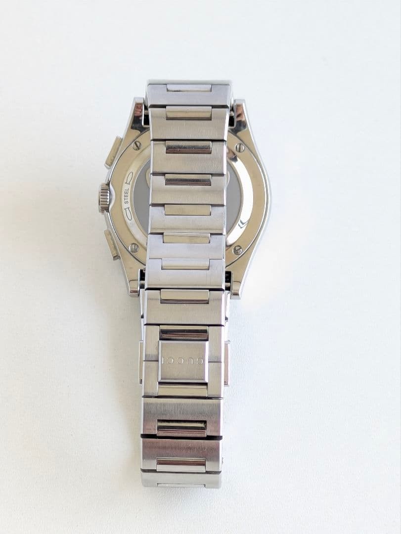 Gucci Pantheon Chronograph Watch Silver Battery Dead From Japan