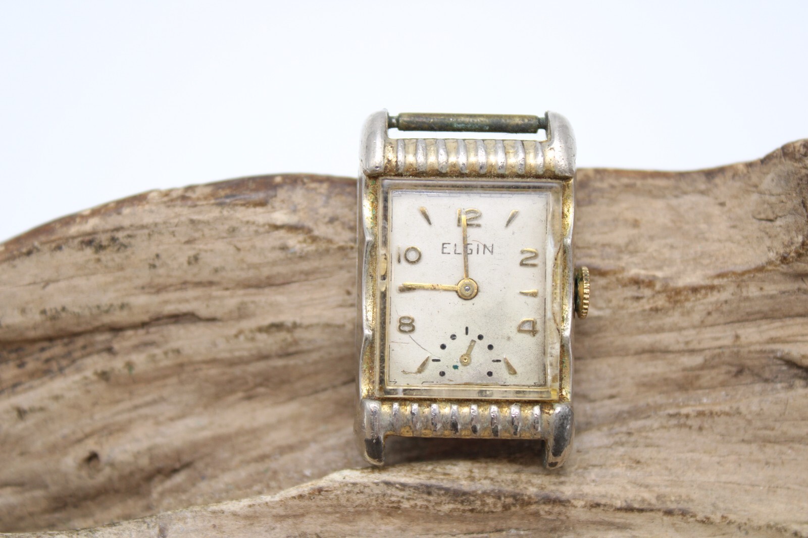 ELGIN 557 C665325 WATCH 21.3×28.8mm 16.0mm LUG OVERWOUND FOR REPAIR (PF)