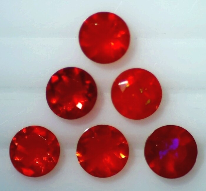 CHERRY OPAL 4.00 MM ROUND CUT ALL NATURAL SOLD PER STONE F-308