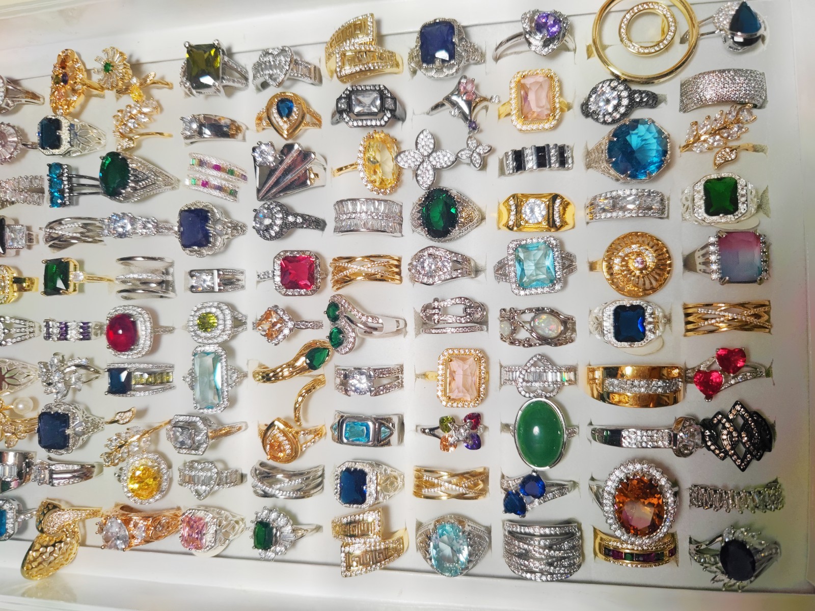 Wholesale 50Pcs Mixed Rings Bulk Finger Band Ring Lot Men Women Jewelry Fashion