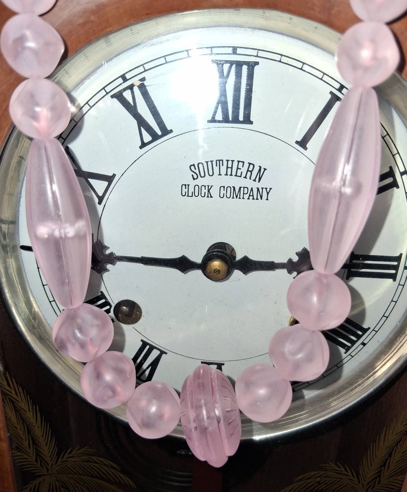 Vintage Celluloid “Rose Quartz” 30″ Beaded Necklace- Original Clasp