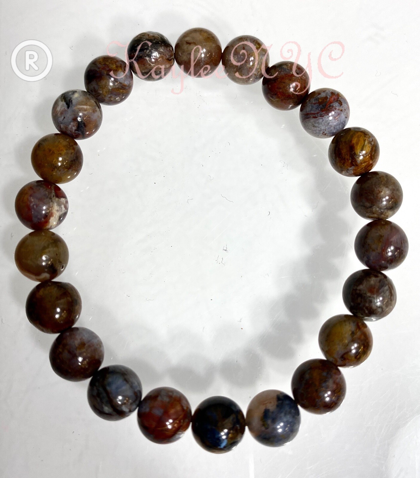 Wholesale 6 Pcs Natural Pietersite 8mm 7.5” Stretch Bracelet Crystal
