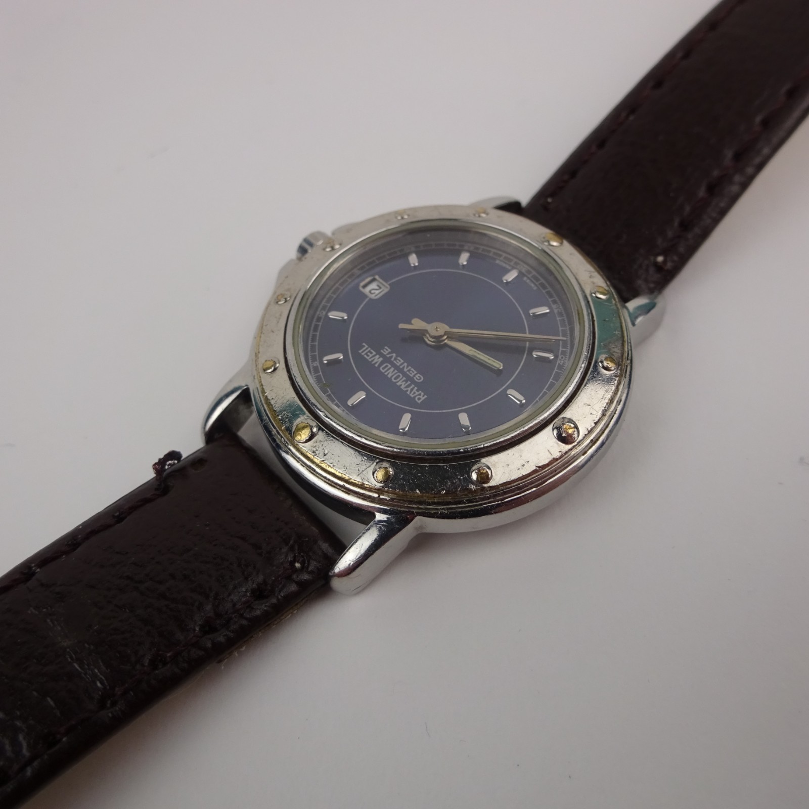 Raymond Weil Tango 5360 Watch Blue Dial Women’s Brown Leather Strap