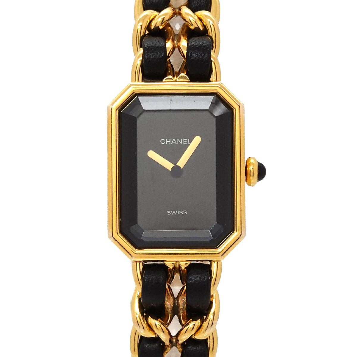 CHANEL Premiere Size L H0001 Vintage Quartz Black Dial Ladies Watch 90336366