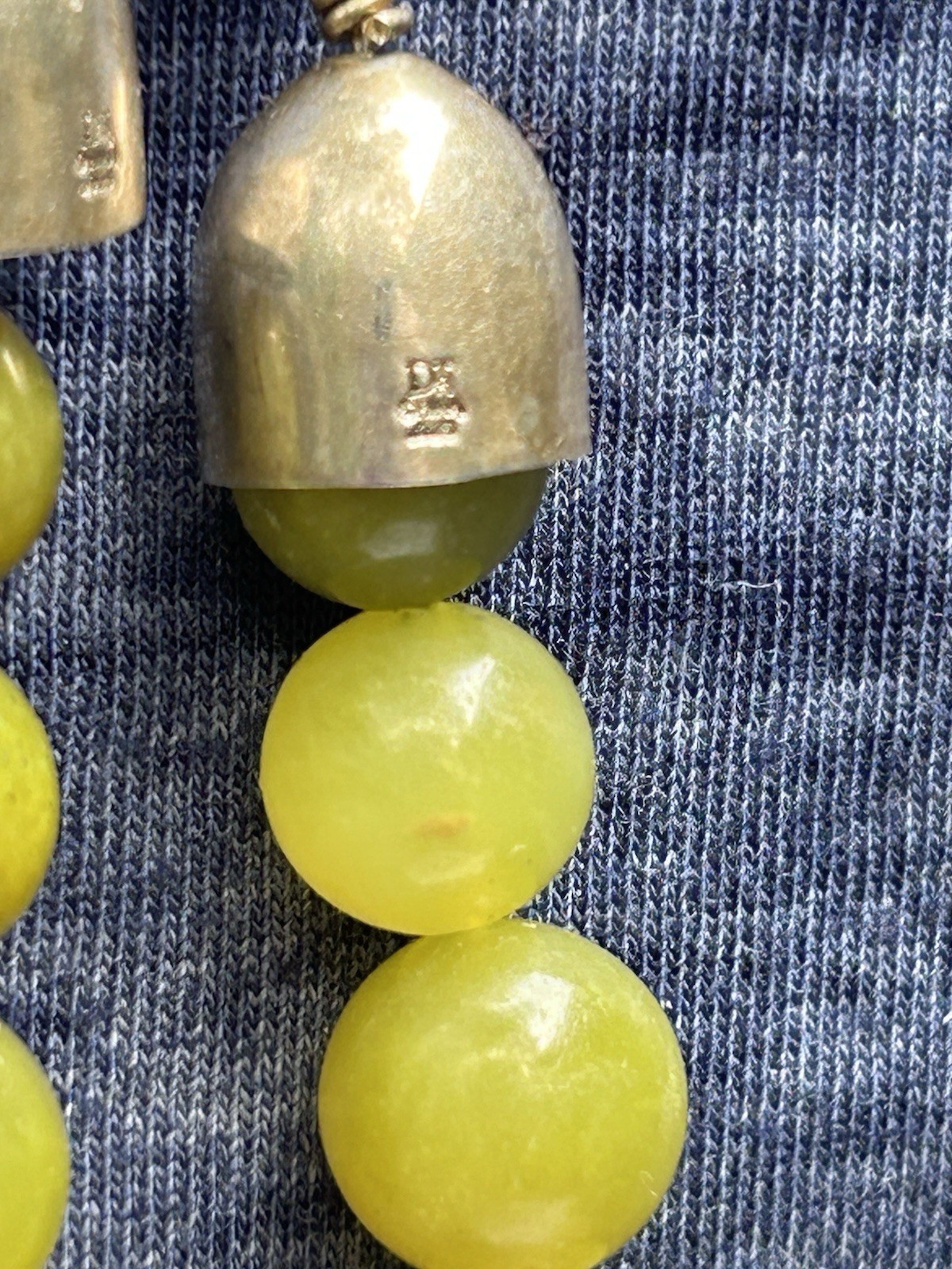 Jay King Mine Finds Chinese Olive green jade necklace vintage 925