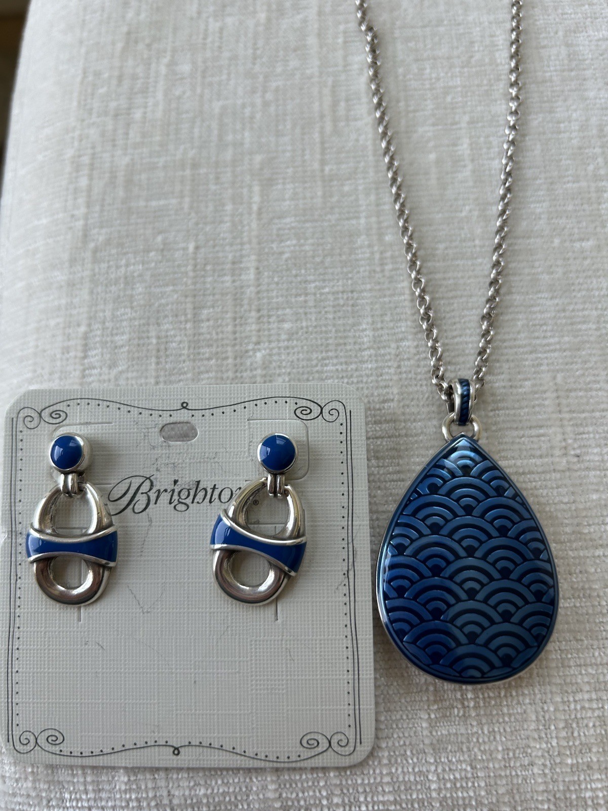 Brighton Kyoto In Bloom Enamel Rev Butterfly Necklace & Portofino Earrings NWT
