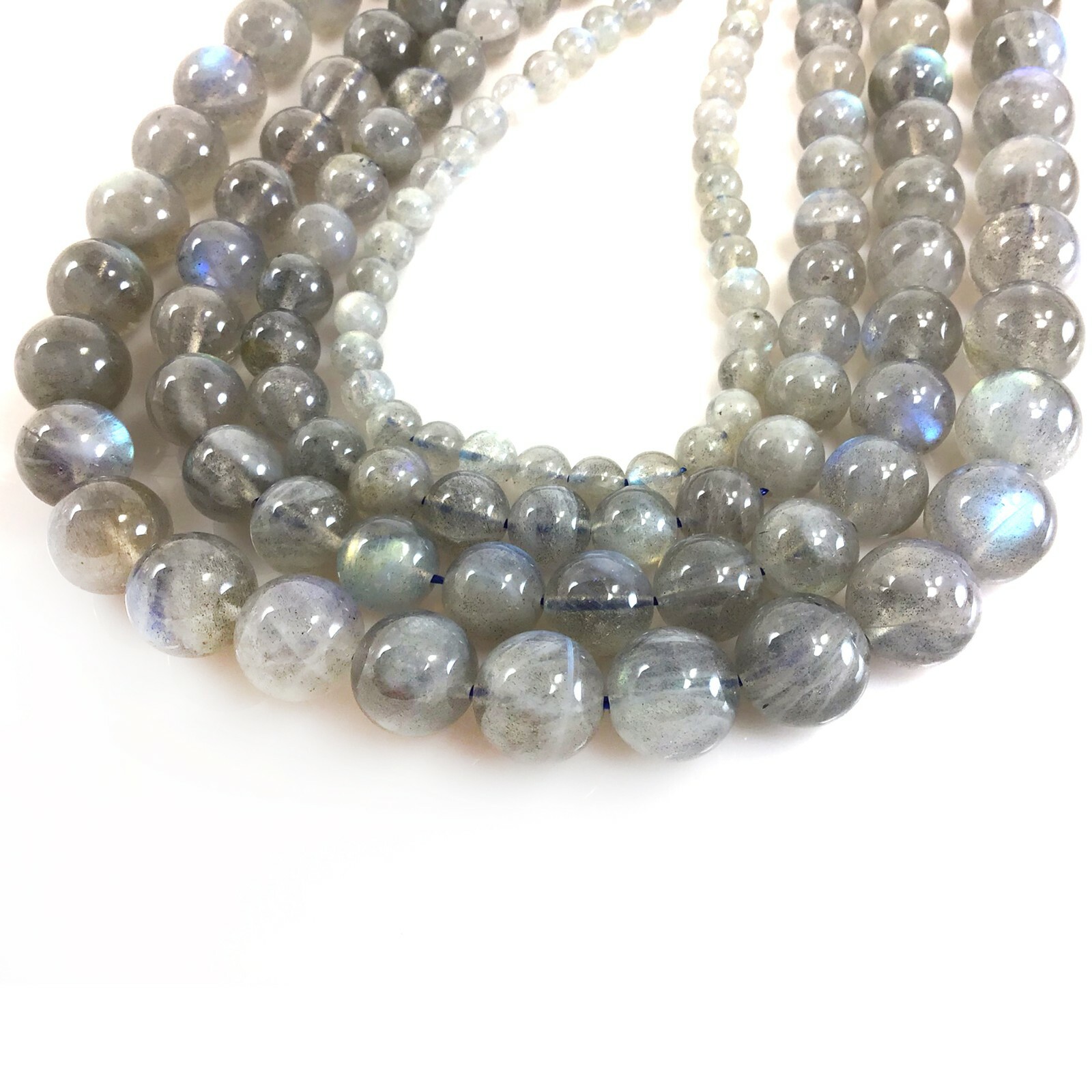Genuine Natural Labradorite Round Loose Bead Blue Light 5″ 4 6 8mm 10 12mm