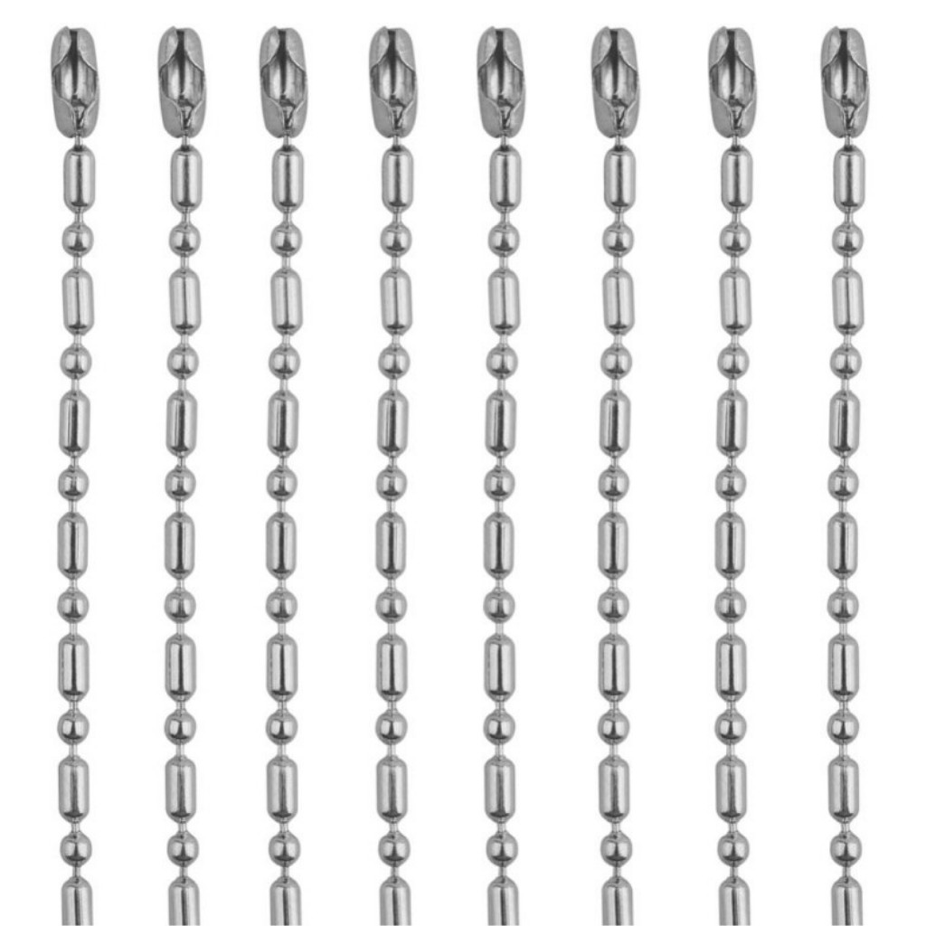 Bulk 50 Bead Chain Link Necklace, 2mm x 50cm 304L Steel