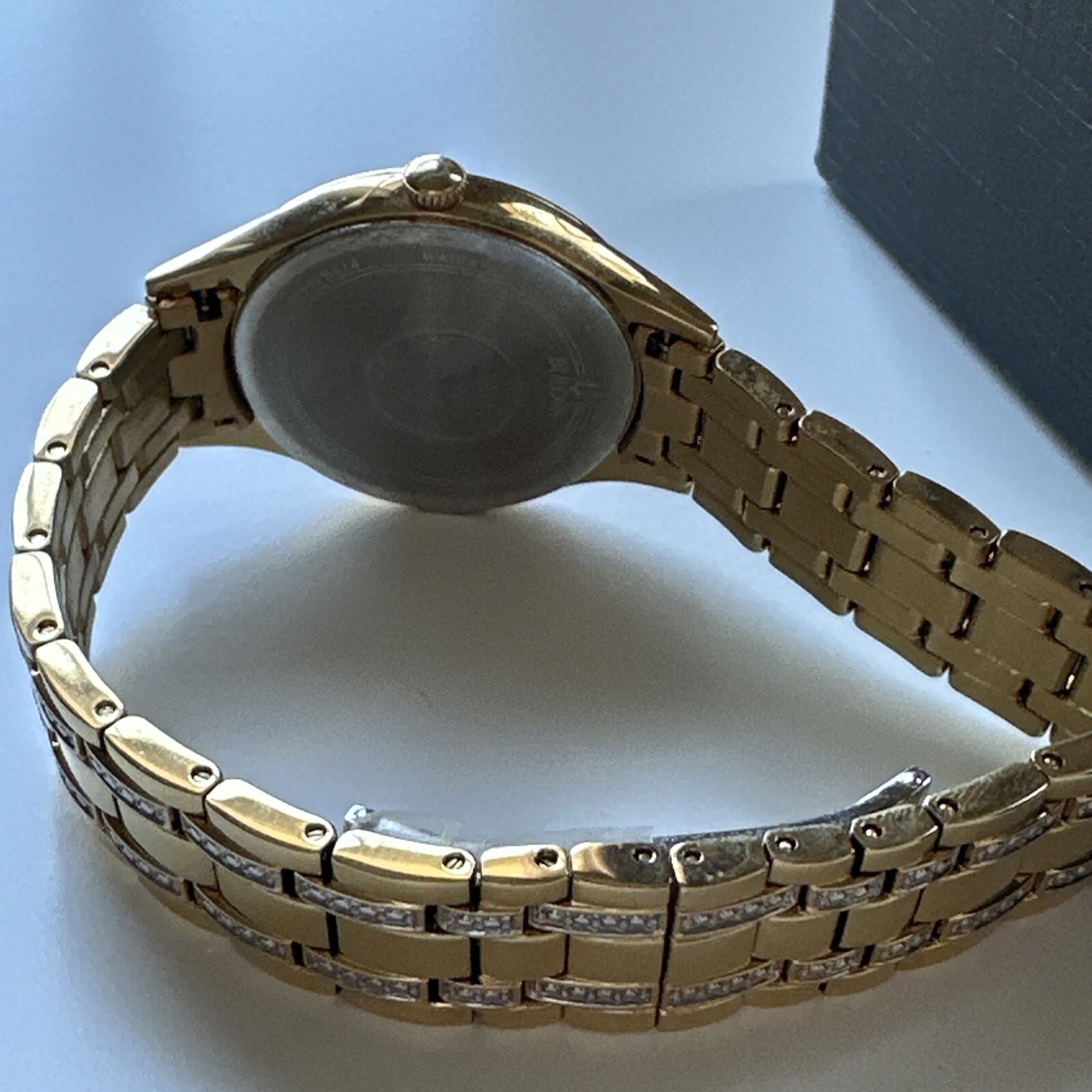 Bulova Box Set with Bangle Bracelets And Crystal Ladies Watch 98X119