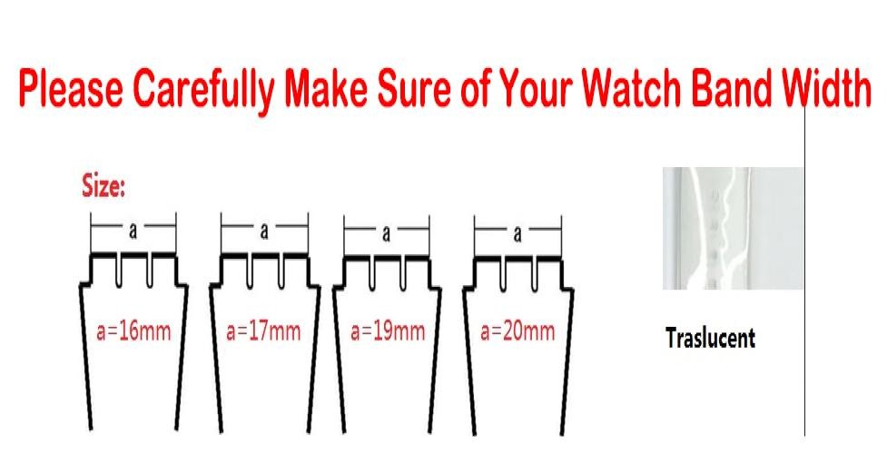 Jelly Silicone Watch Strap for Swatch 16mm 17mm 19mm 20mm Waterproof Band