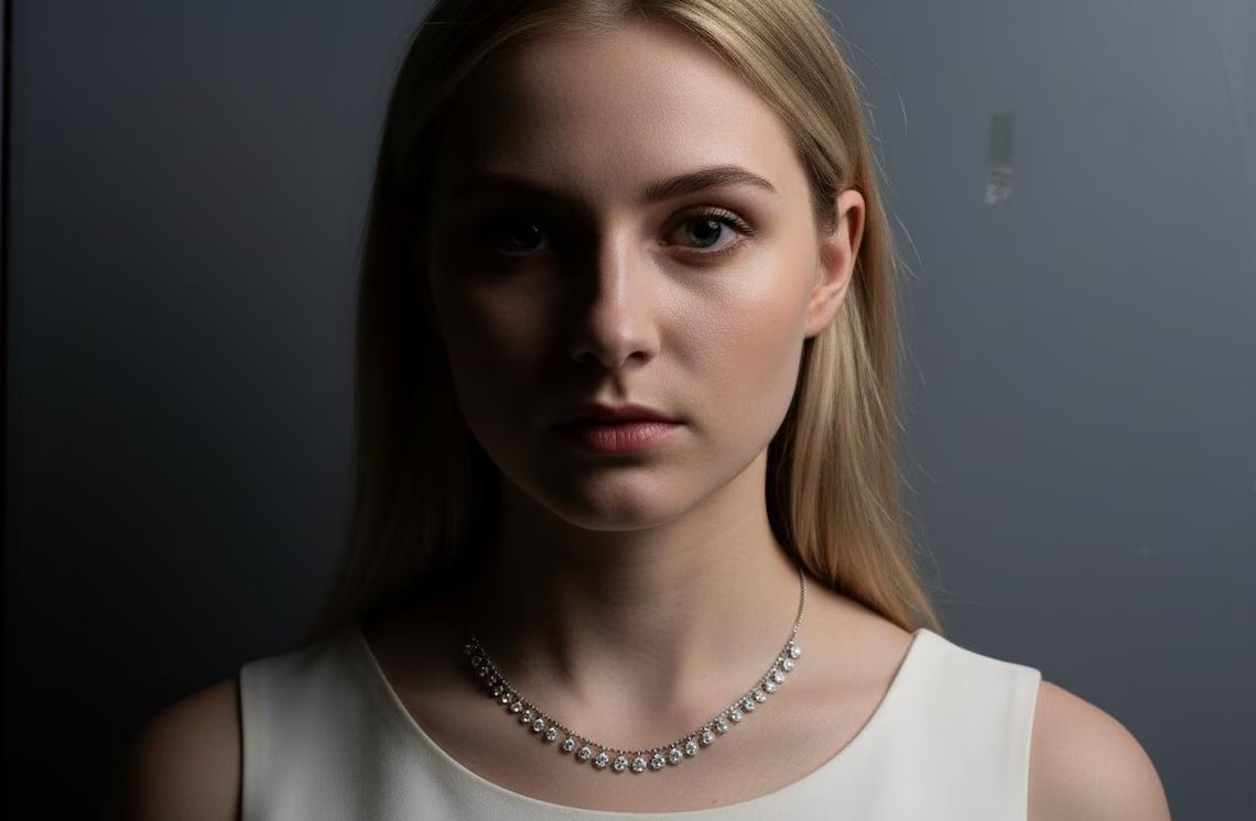 Rare 25 Ct Certified Treated Gorgeous White Diamonds Chain Necklace,925 Silver