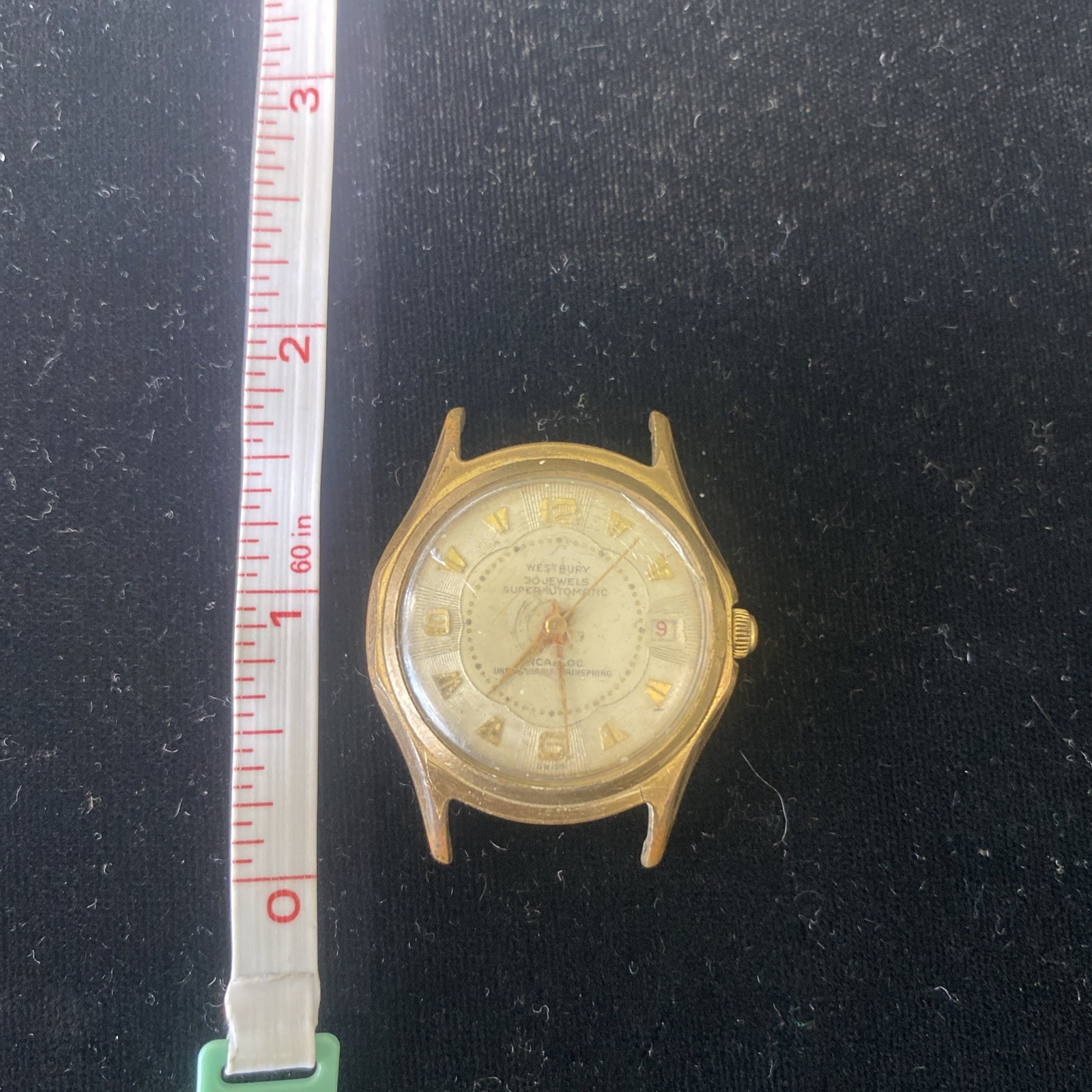 Westbury 20 Jewels Super Automatic Goldtone Watch Not Working As Is