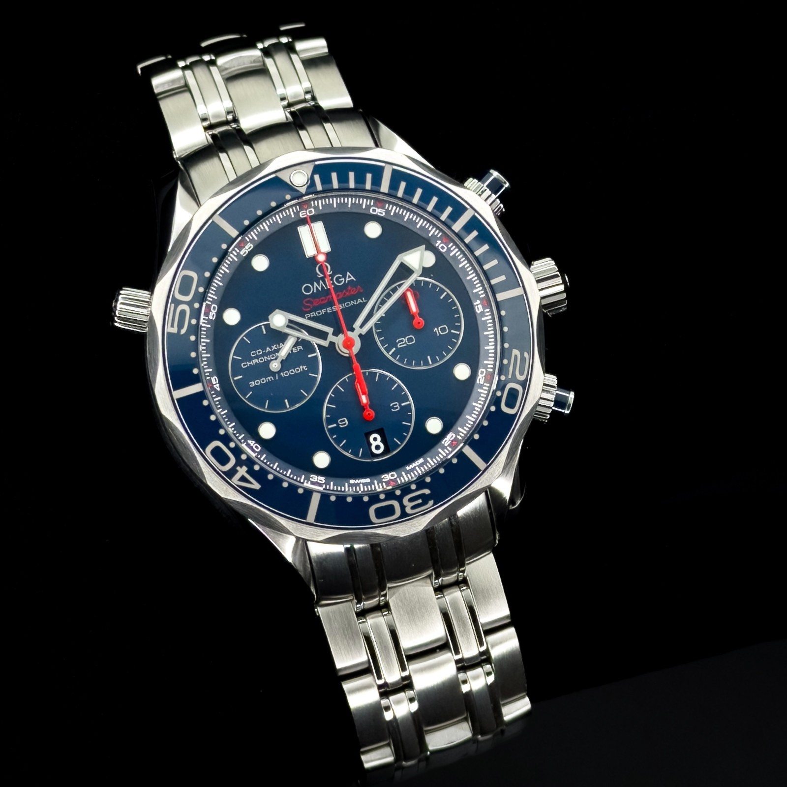 2023 Omega Seamaster Diver 300 M Chrono 44mm 212.30.44.50.03.001 B+P Excellent