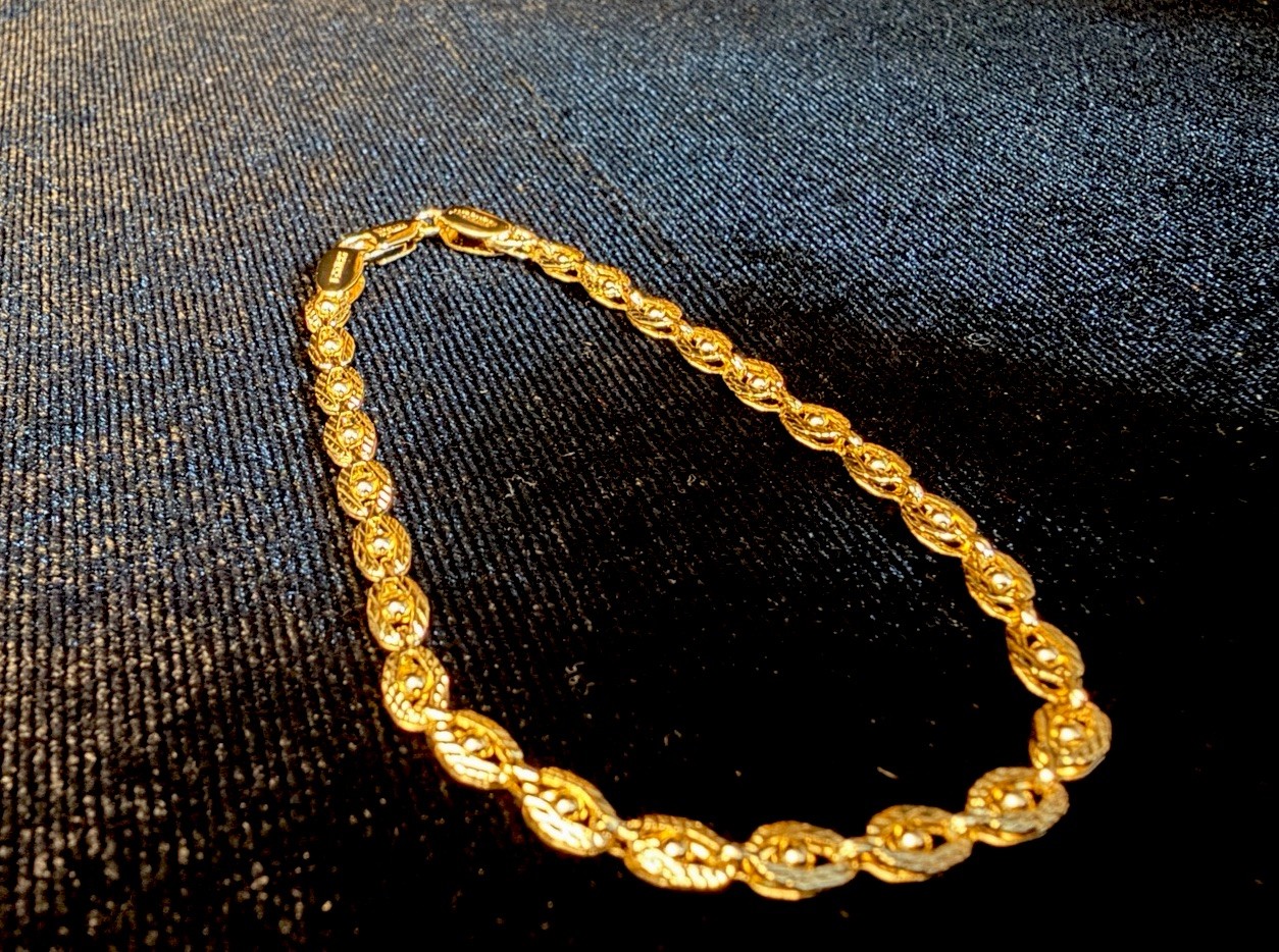 Stunning Evil Eye 14L Gold Filled Bracelet 7.5 in 4MM/Lobster Clasp Closure