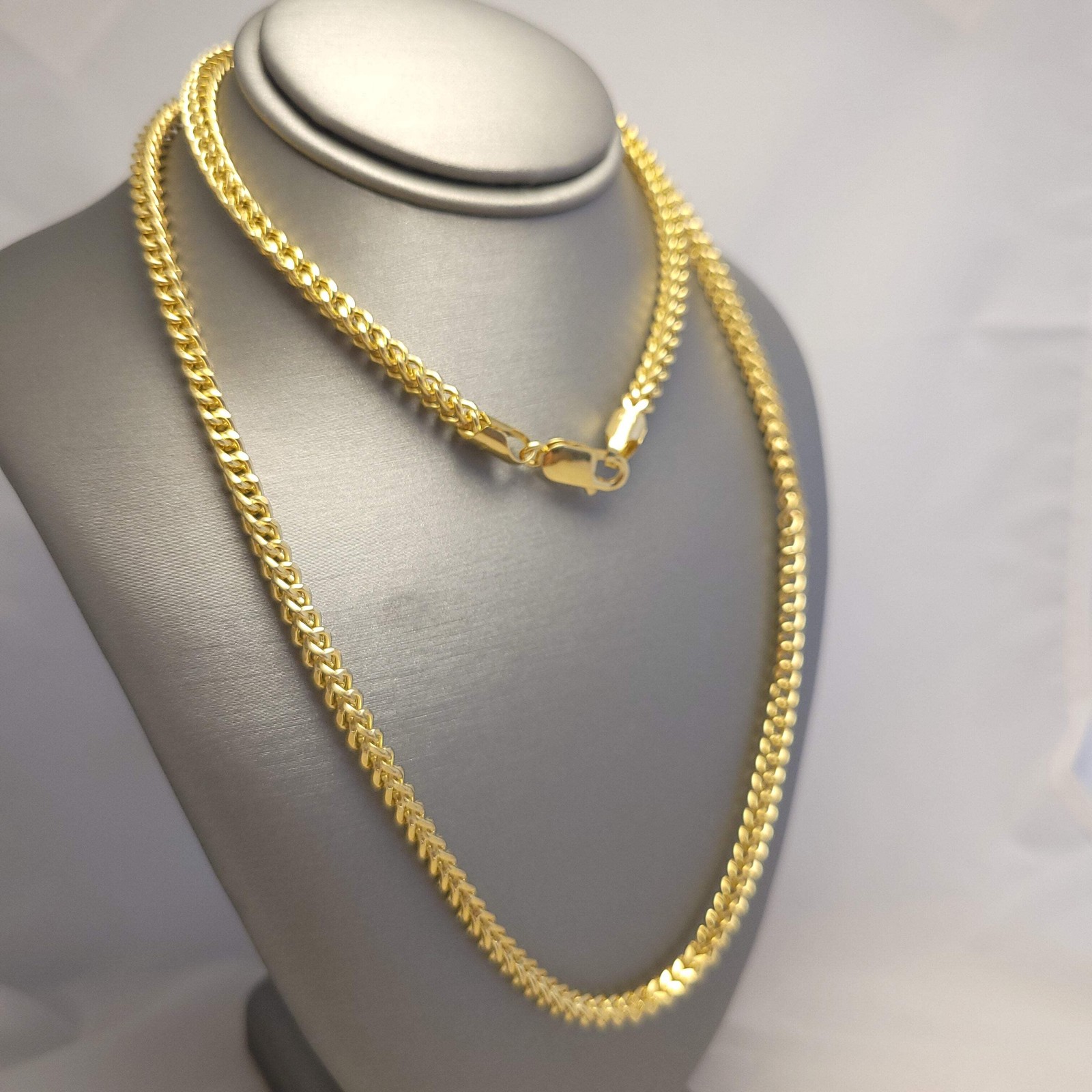 14K YG Hollow Foxtail Chain