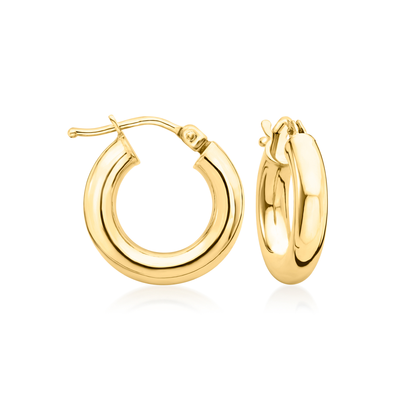 Ross-Simons Italian 3mm 18kt Yellow Gold Huggie Hoop Earrings. 1/2 inches