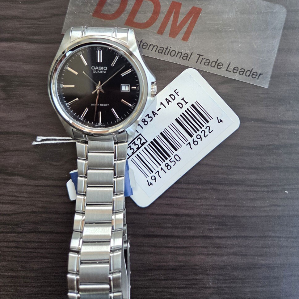 Casio MTP-1183A-1ADF Analog Mens Watch Silver Stainless Steel Original New
