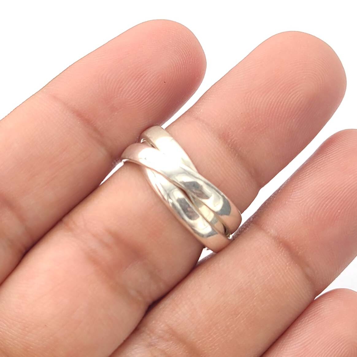 925 Sterling Silver Triple Band Meditation Handmade Fine Ring All Size Available