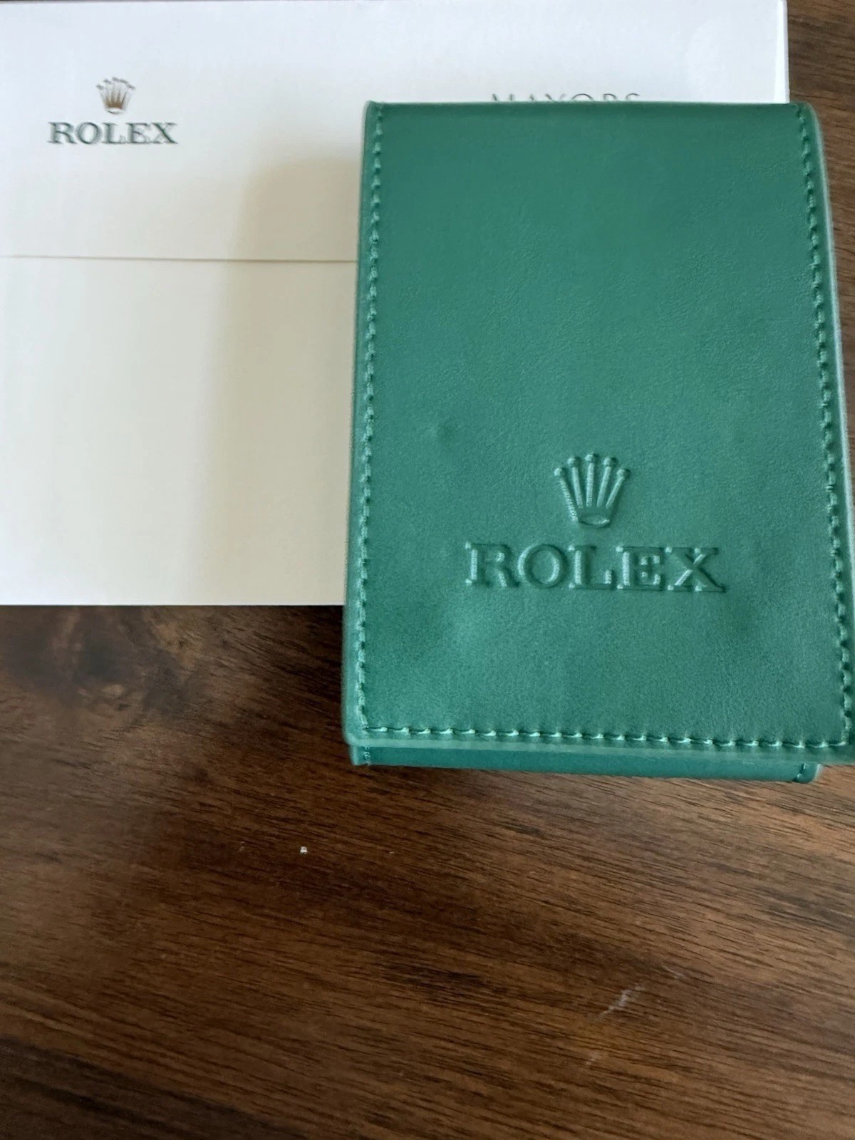 N Rolex Case Leather Travel Pouch Service Center Premium Version-Gift For Watch