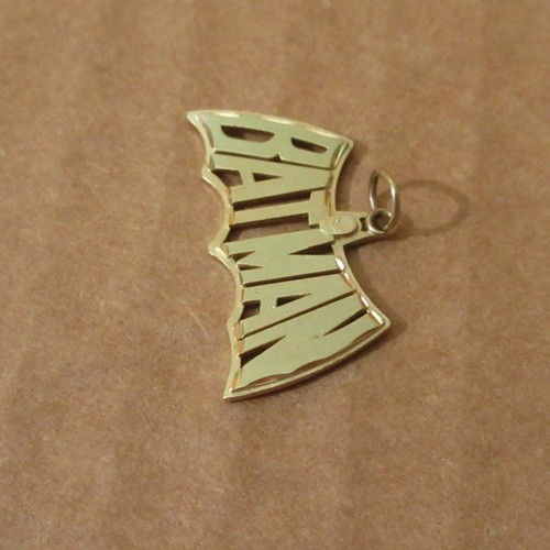 14K Yellow Gold Batman Charm Pendant Michael Anthony MA 1.3 Grams DC Comics