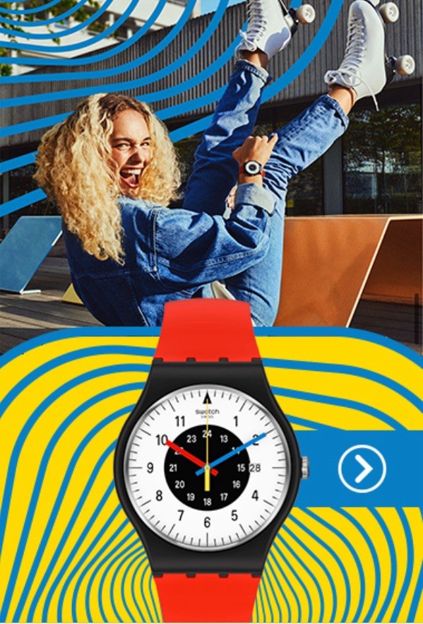 Limited Edition Swatch Originals Rouge & Noir “Back To 1984”Reloaded 41mm NEW