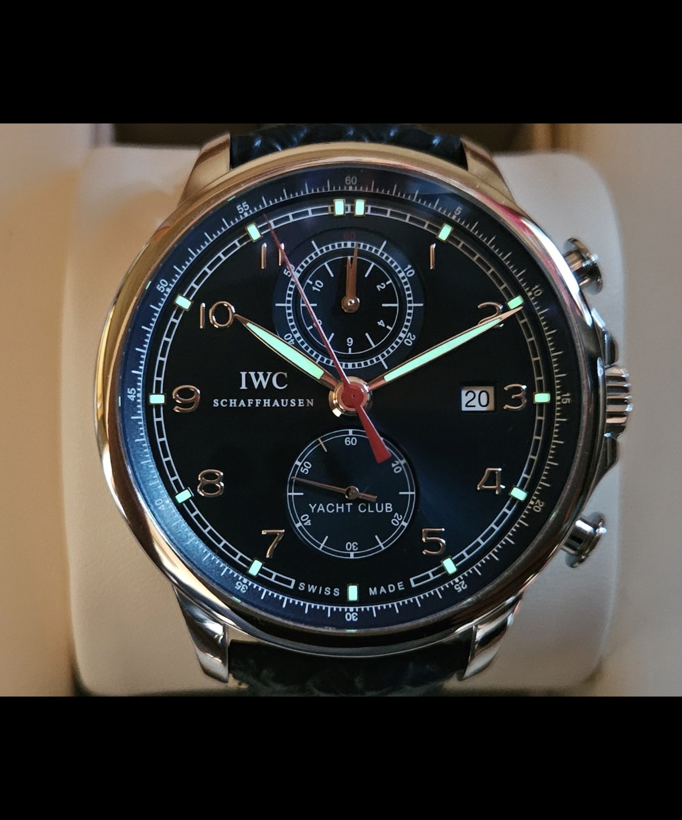 Authentic IWC Portugieser Yacht Club Blue Laureus Edition IW390213 45mm
