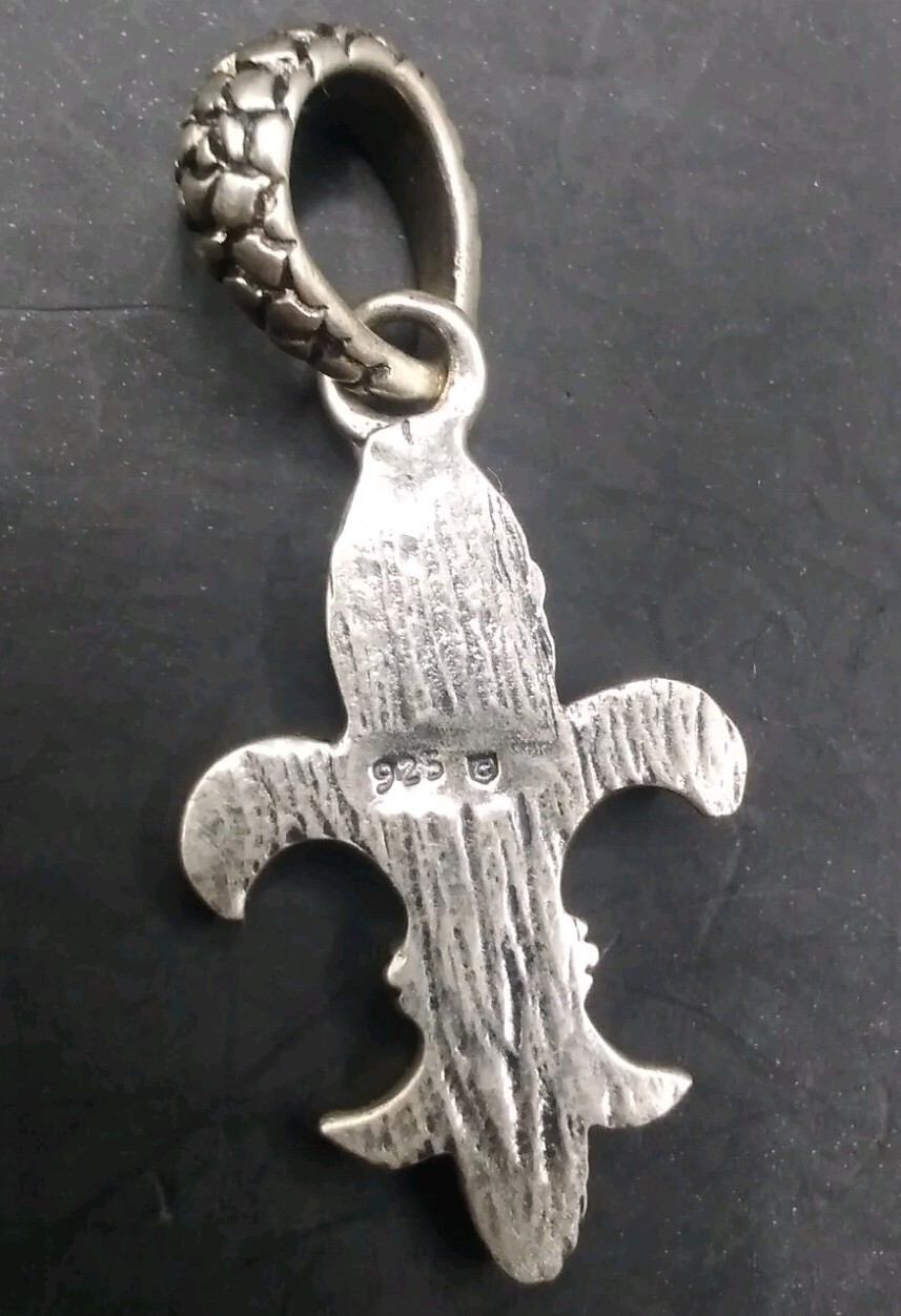 925 Silver Prince Of Wales Feathers Pendant With Makers Mark ?
