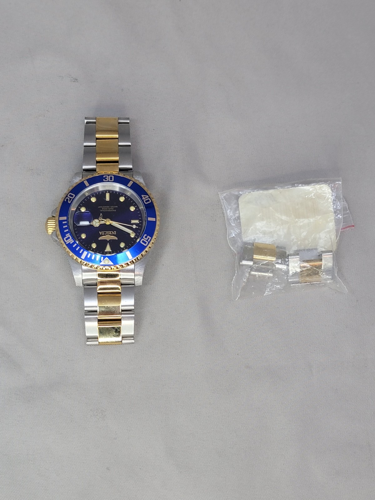 Invicta Pro Diver 26972 Blue Dial Two Tone Stainless Steel Wrist Watch for Men