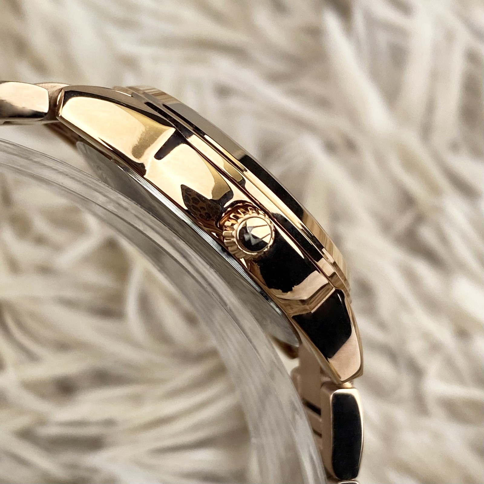 Bulova Sutton Rose Gold Dial Stainless Steel Strap Women’s Watch 97P151
