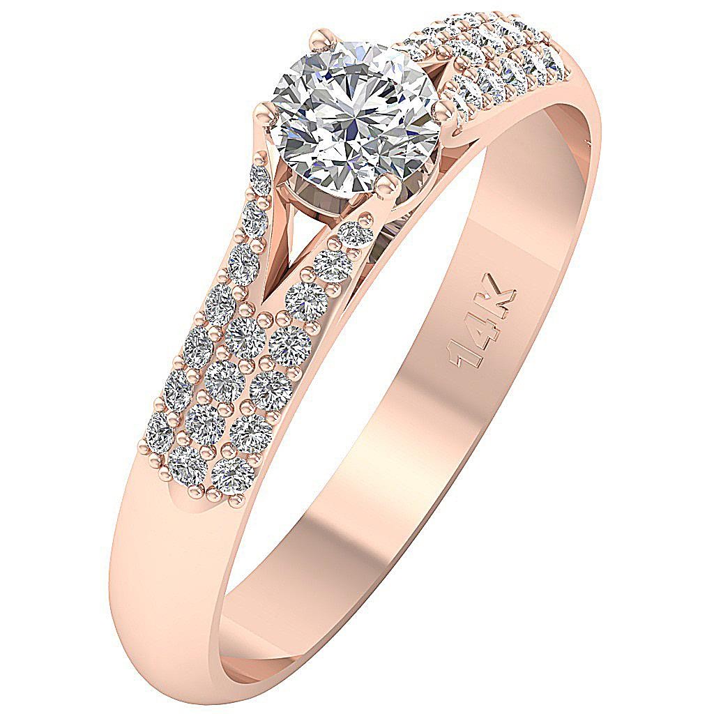 Solitaire Engagement Lab Grown Diamond Ring VS F 0.90 Ct 14K White Gold 4.90MM