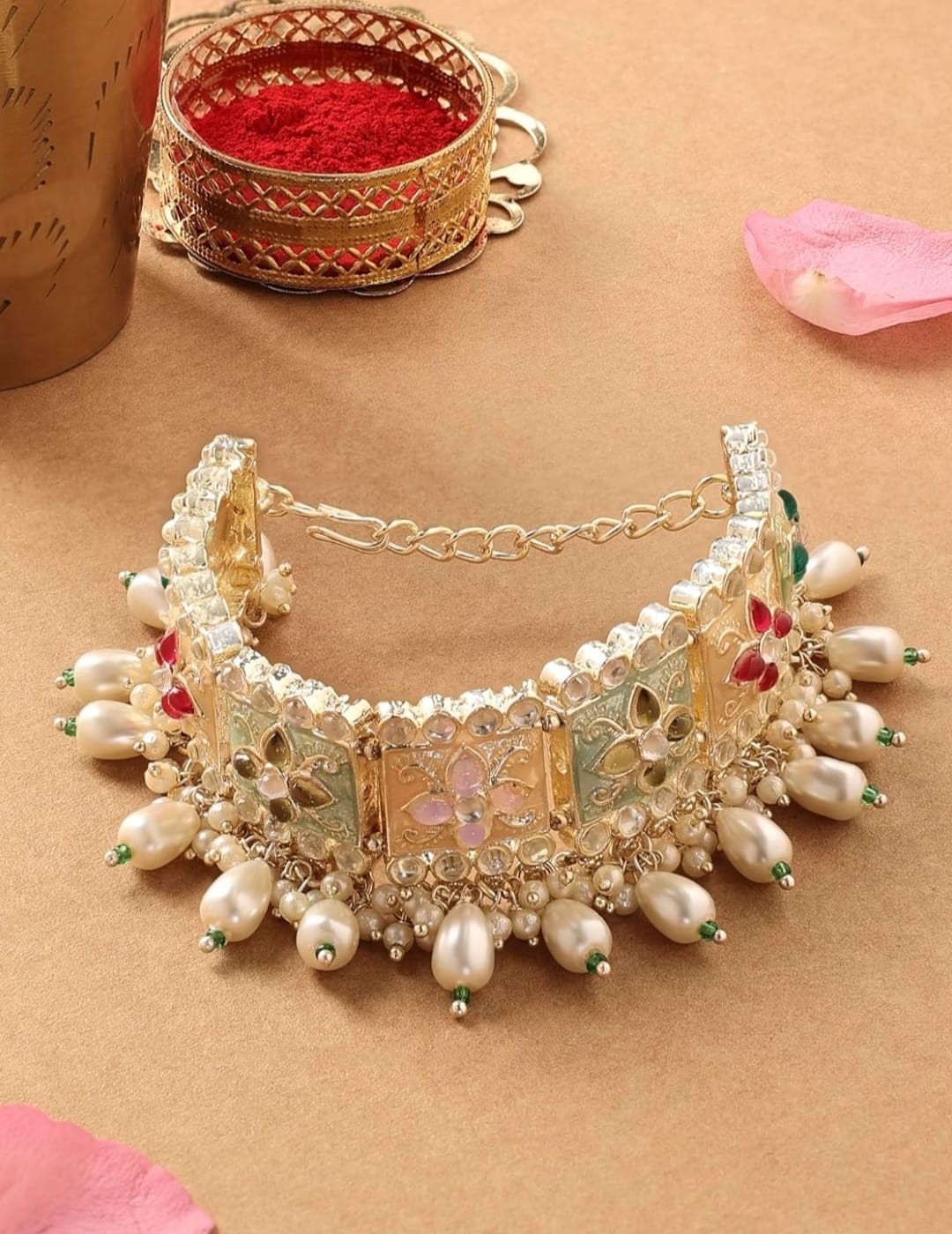 Indian bollywood handmade choker shaped bracelet for women and girls
