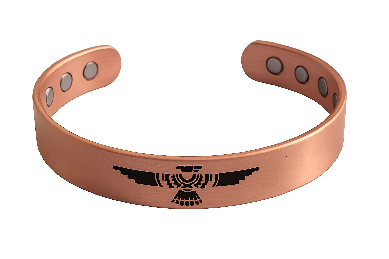 Pure Solid Copper Magnetic Bracelet Arthritis Pain Therapy 12mm Cuff Thunderbird