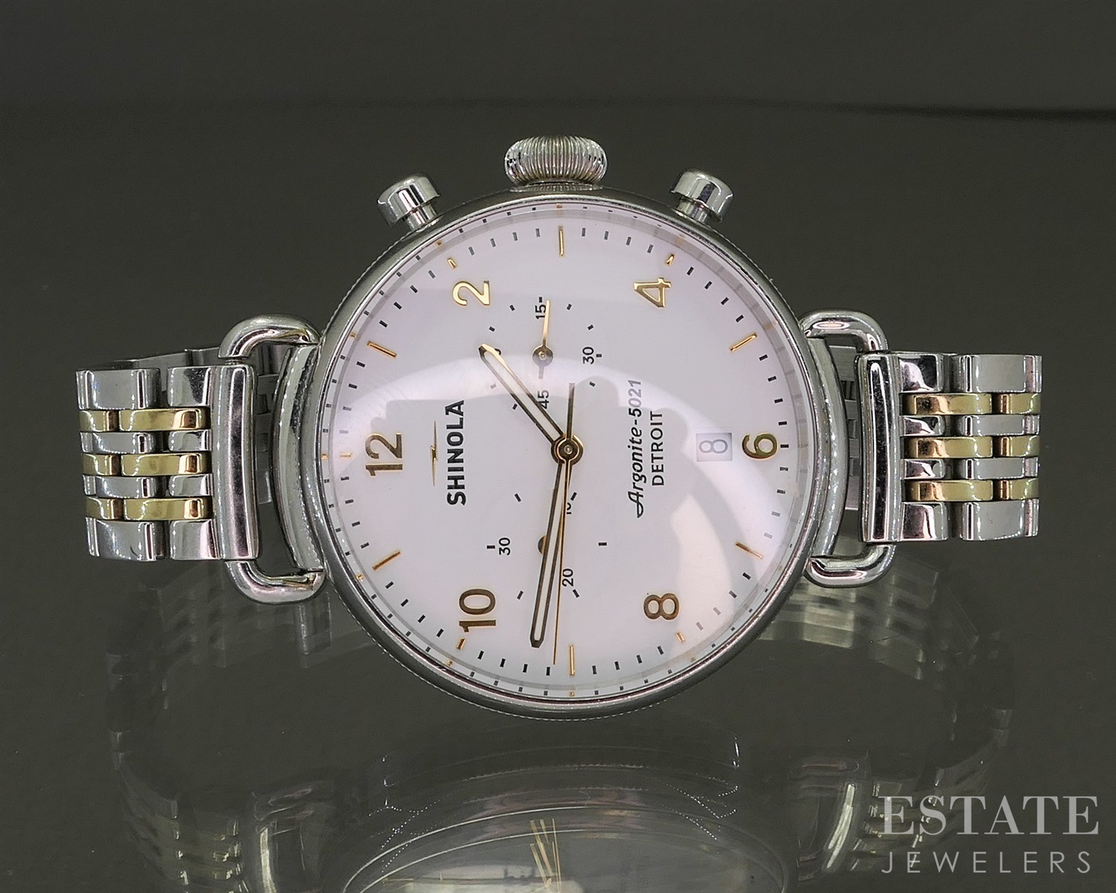 Shinola Runwell Chronograph 37mm Stainless Steel Bracelet Watch p27380