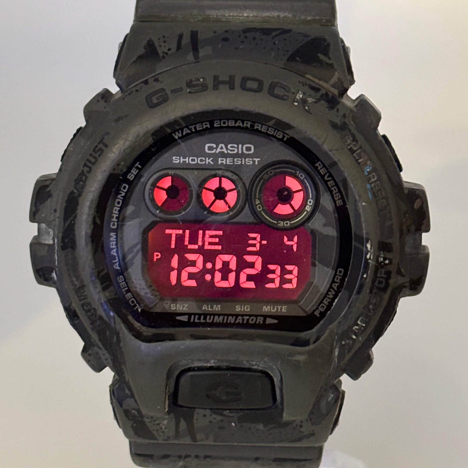 CASIO G-SHOCK GD-X6900MC Quartz Paint peeling Camouflage World Time 54.0mm