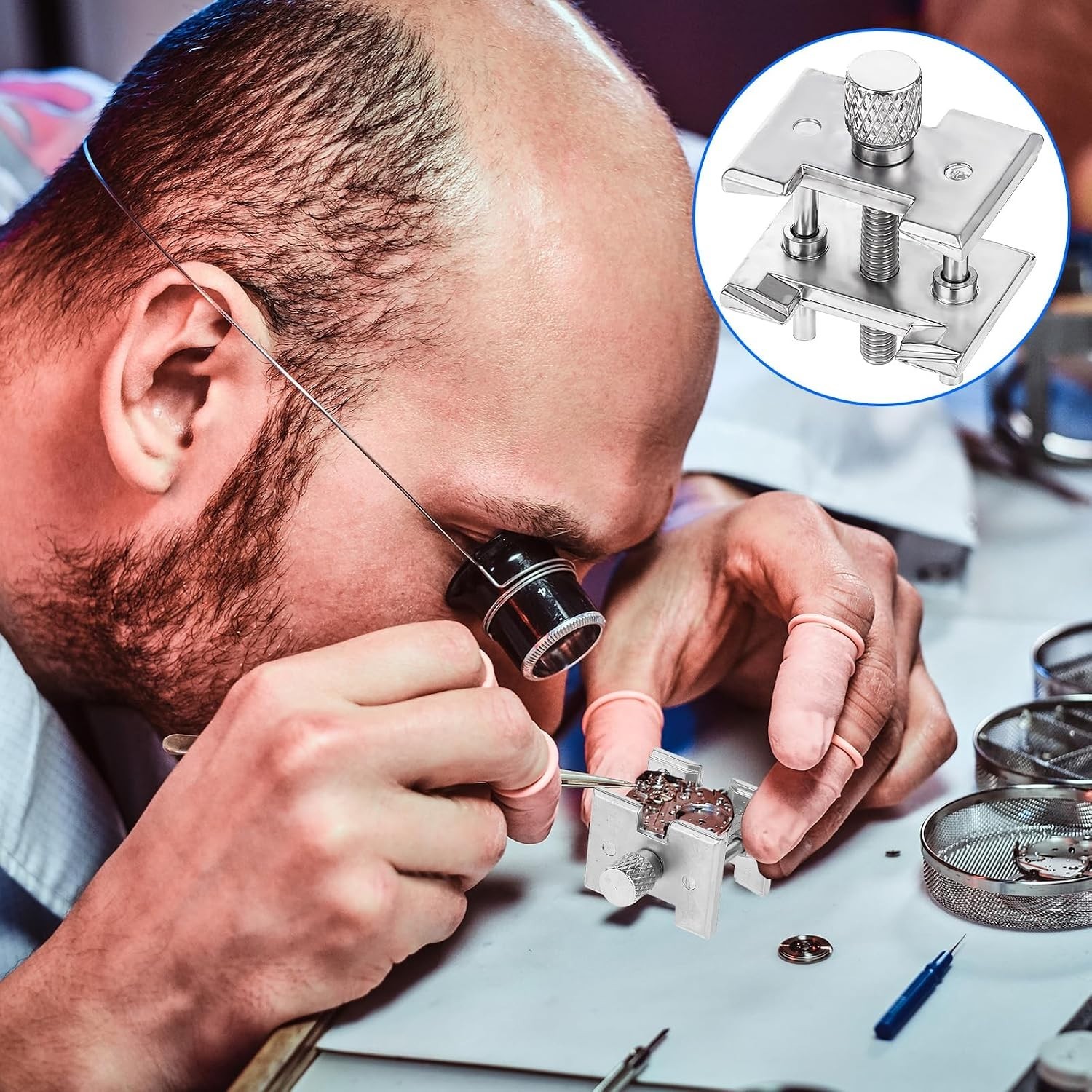2-in-1 Extendable Watch Movement Holder – Precision Tool for Watch Repair