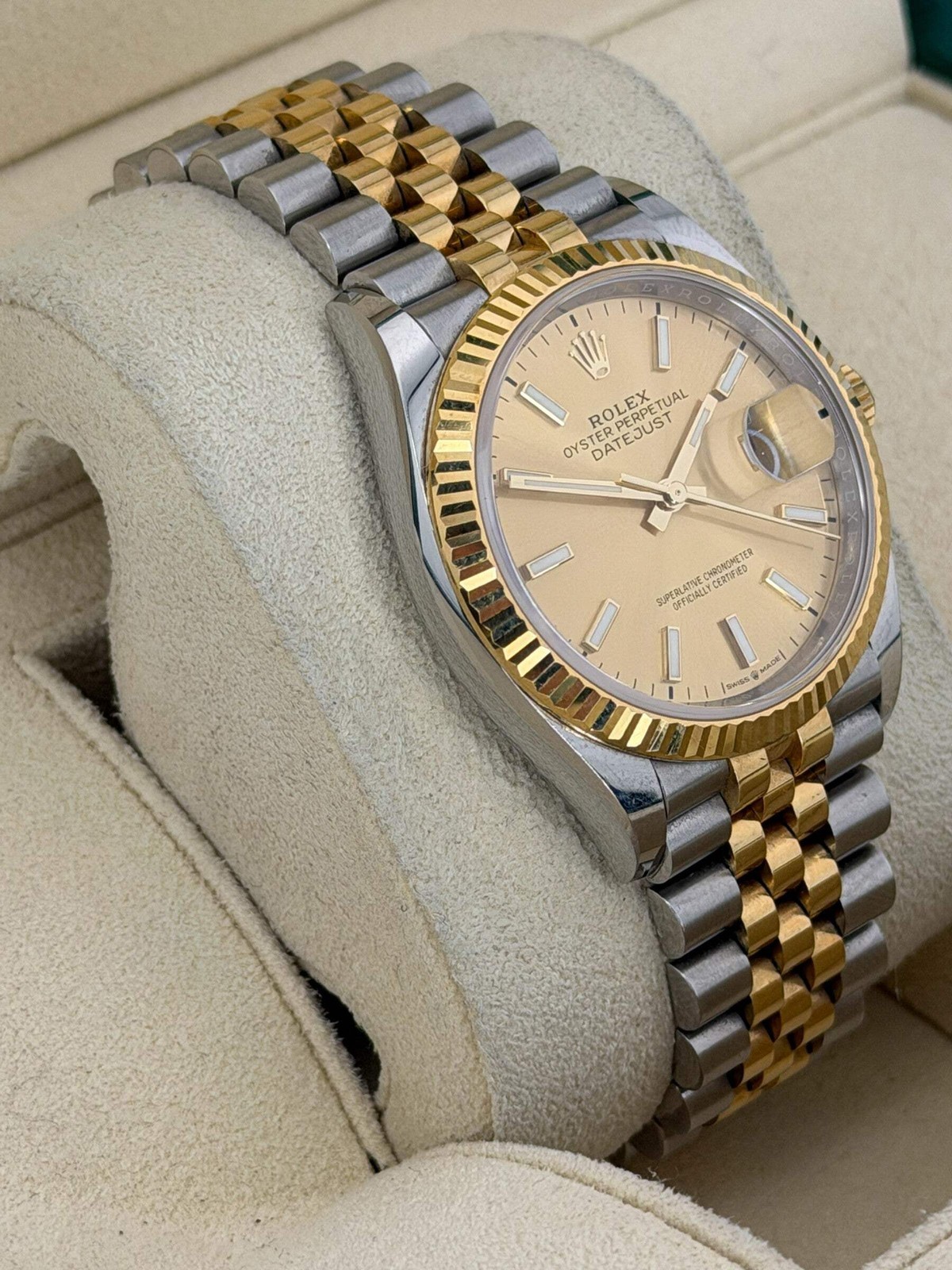 Rolex Datejust 36, Champagne Dial, Jubilee, 36mm, 126233, 2021 Box and Papers