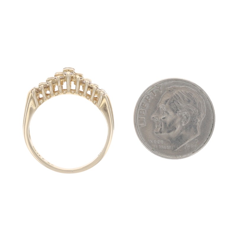 Yellow Gold Diamond Band – 10k Round Brilliant 1.10ctw Ring