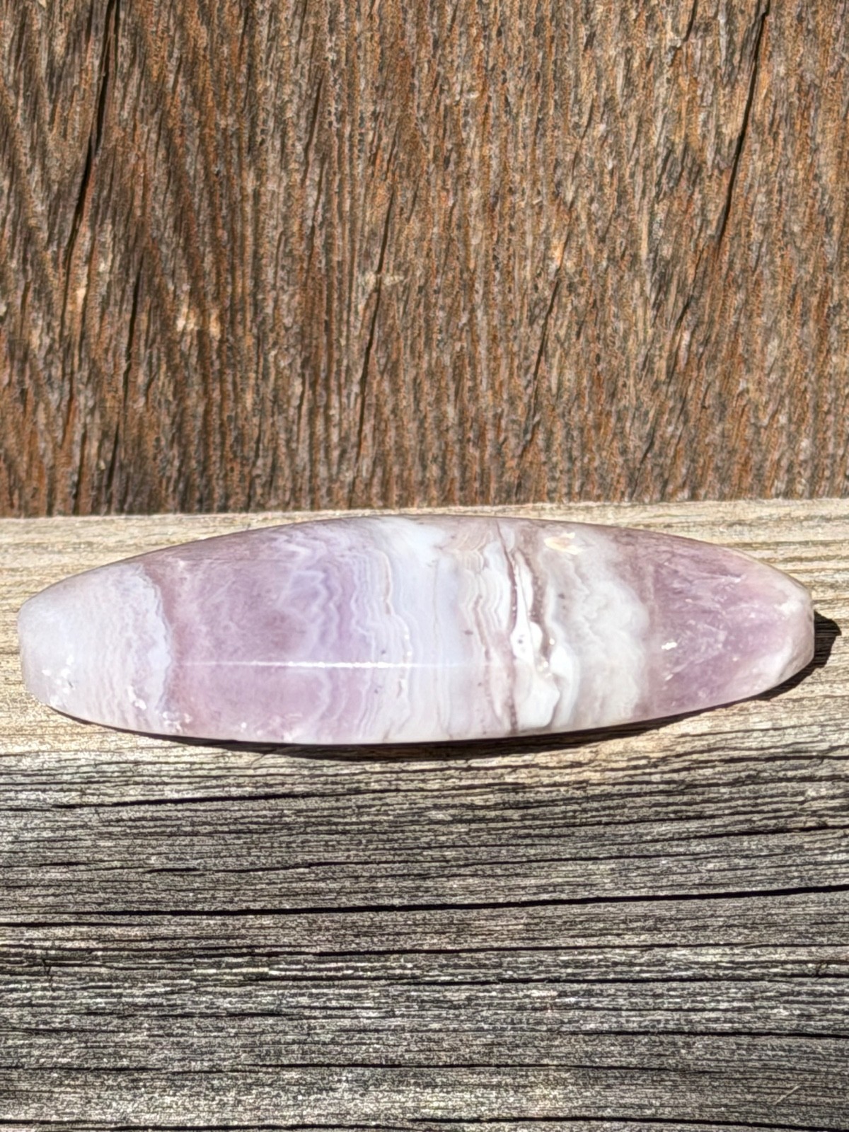 Sowbelly Amethyst Agate Cabochon Native Silver