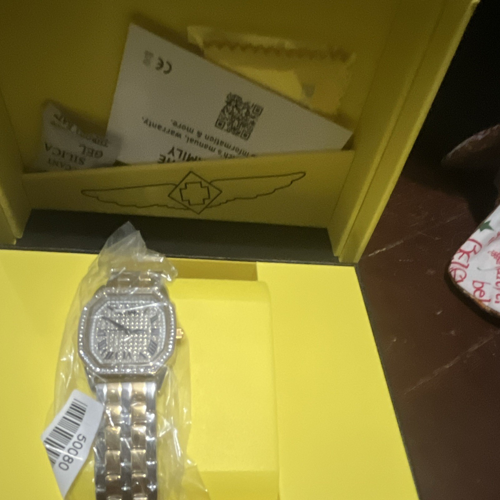 Invicta Wildflower Women’s Two-Tone Tonneau Quartz Watch 50m Box/Manual