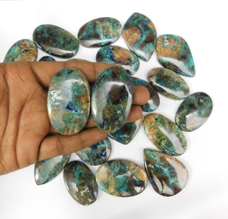 Beautiful Shattuckite Cabochon Gemstone For Making Jewelry Wholesale Lot 71584