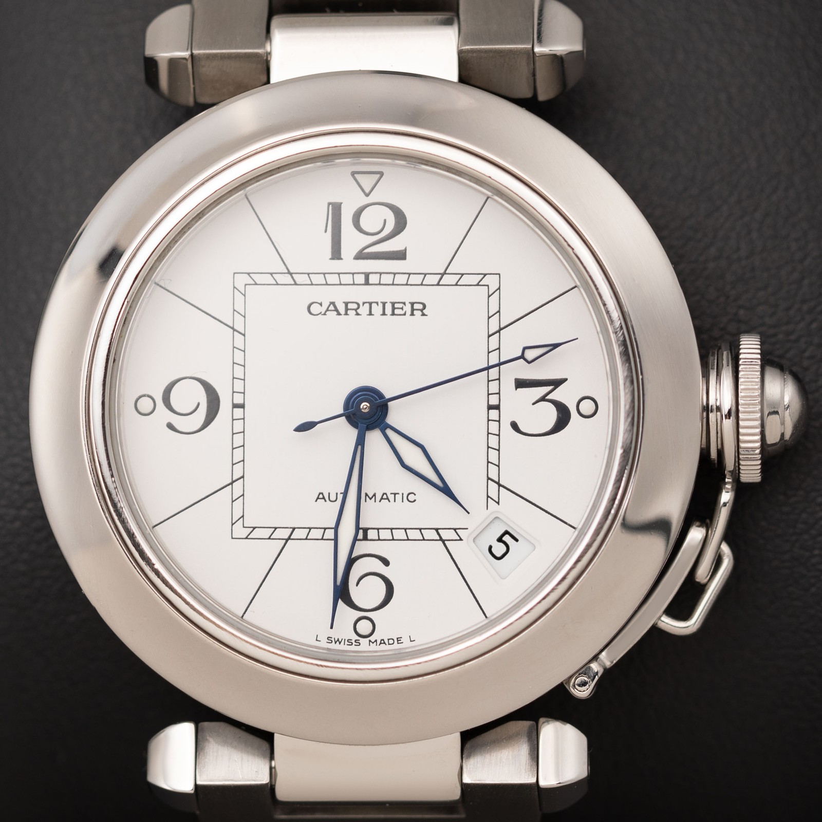 Cartier Pasha C 35mm Watch White Dial Stainless Steel W31074M7