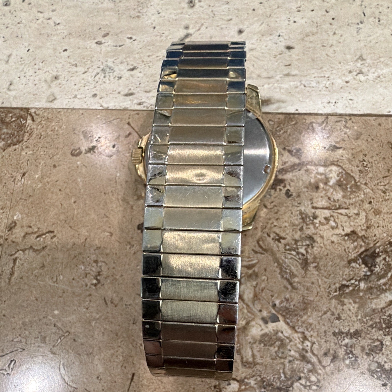 Seiko Solar Quartz Day/Date 100m Gold-Tone Bracelet Black Sunburst Dial