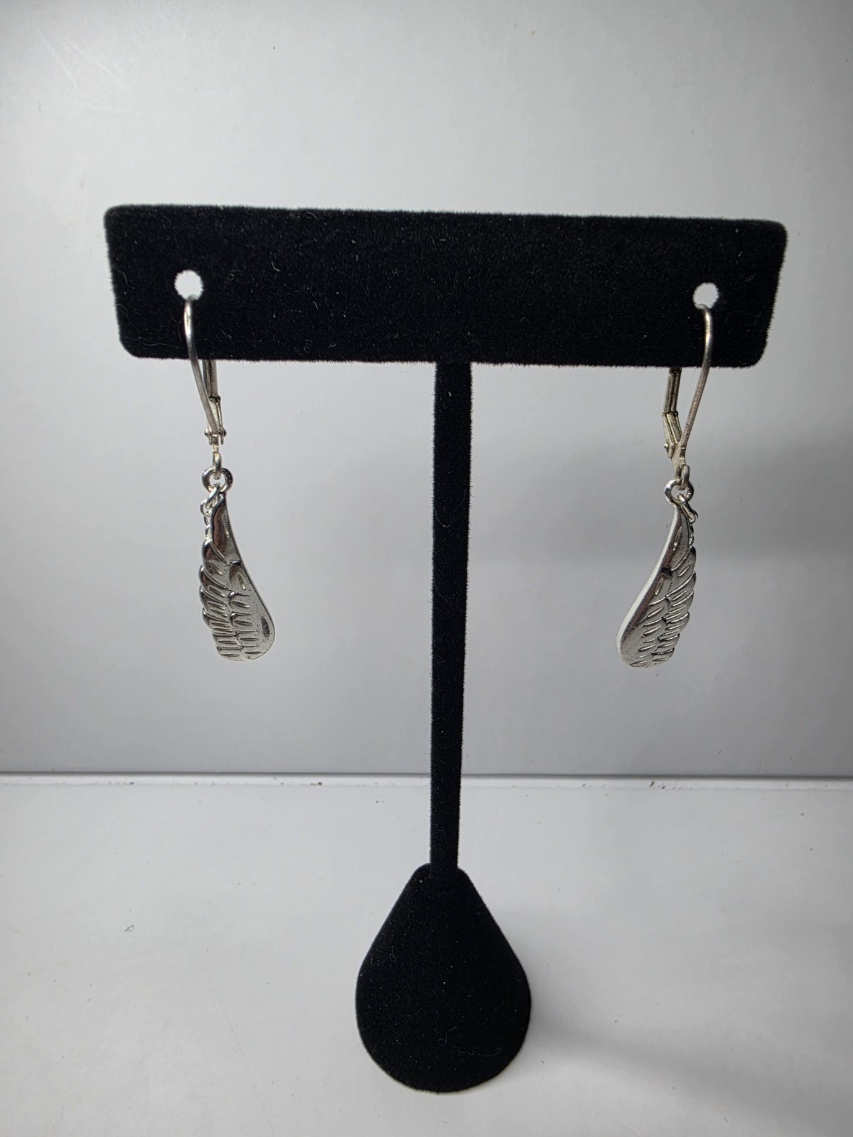 Sterling Silver Wing Earrings 925 stamp Lever