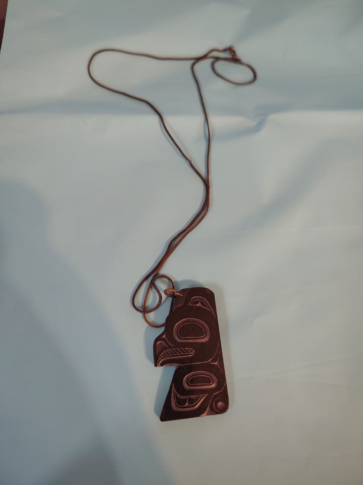 Denny Dixon Haida Native American, Carved Argillite Pendant, Signed