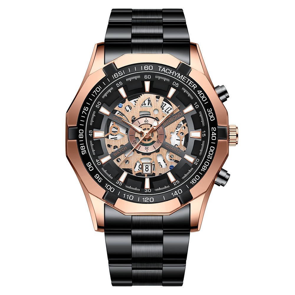 Men’s Waterproof Luminous Casual Business Skeleton Shrimp Watch