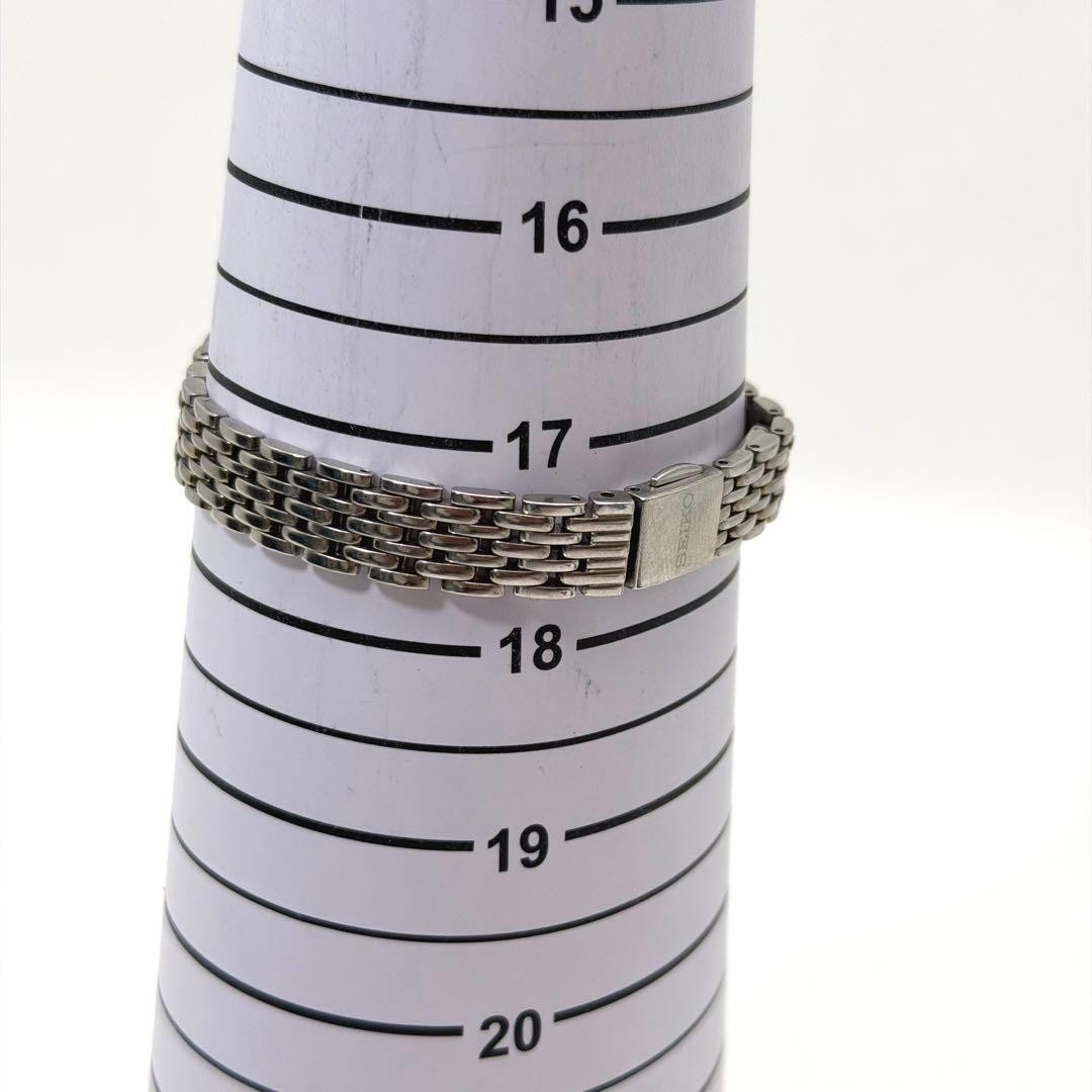 Seiko Exceline V117-0AV0 Solar Ladies Watch White Stone Bezel Japan 0713264